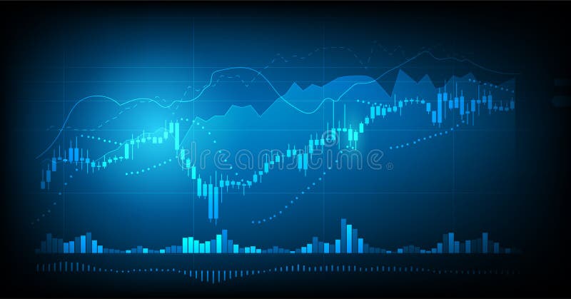actions boursieres sur un fond graphique