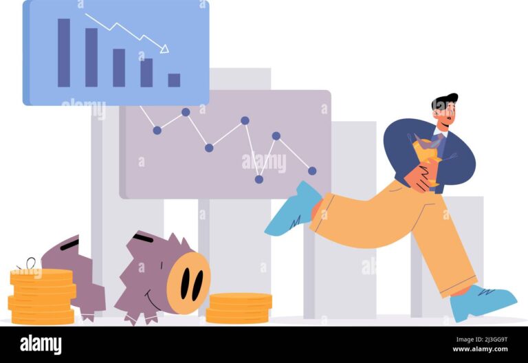 banques en crise graphiques financiers en declin