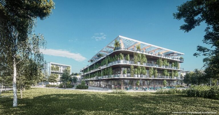 batiment moderne du credit agricole aux gets