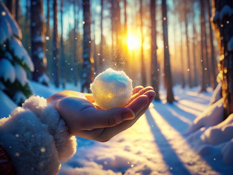 Comment fonctionne une boule à neige en mode action 1 boule a neige en mouvement sous la magie