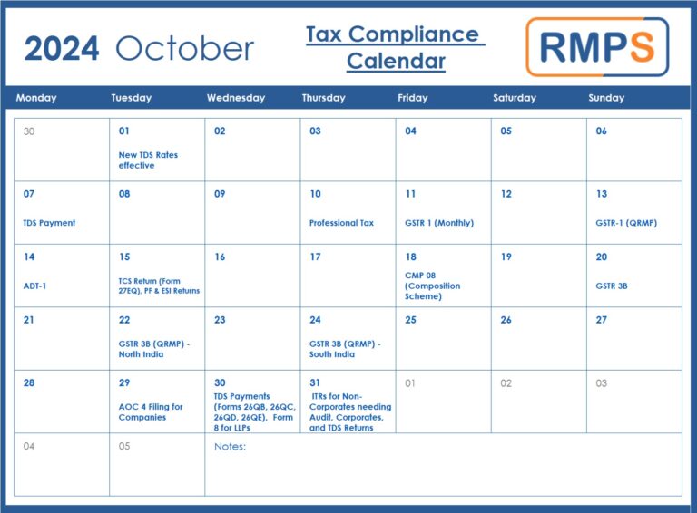calendrier fiscal avec dates cles