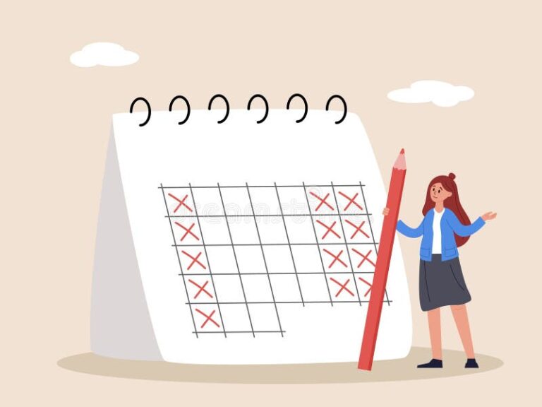 calendrier illustrant les jours ouvres