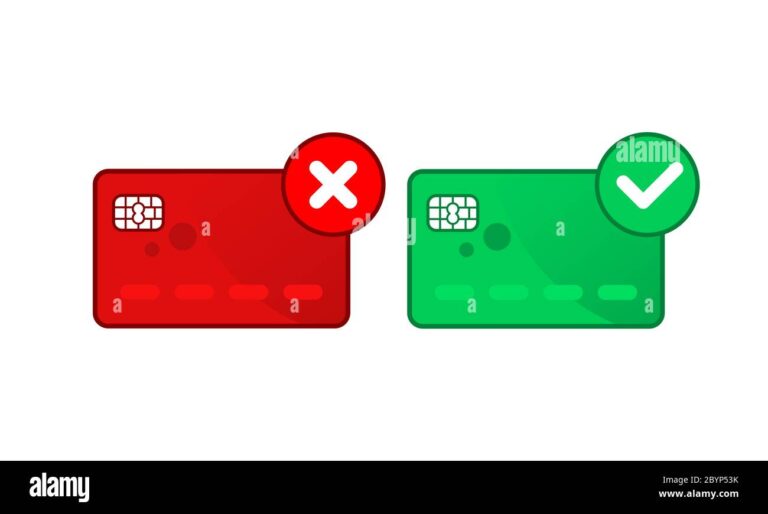 carte bancaire avec un symbole de refus