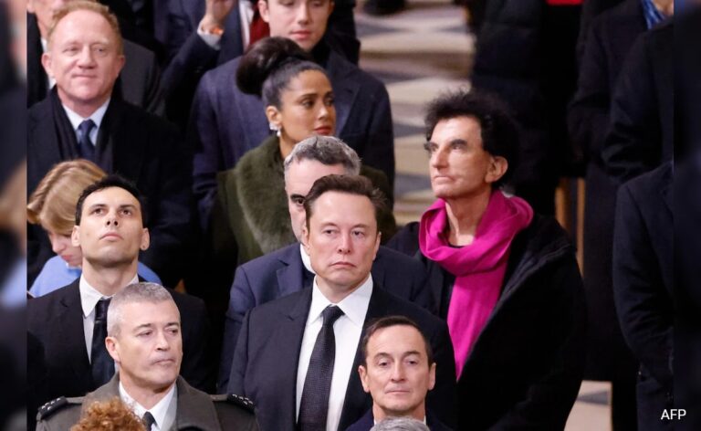 elon musk devant la cathedrale notre dame