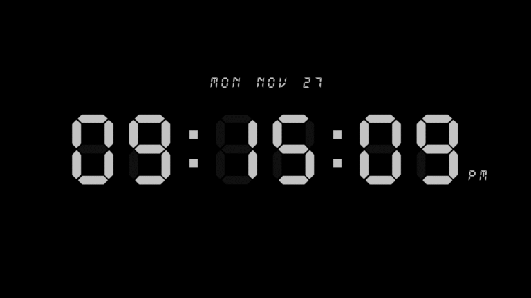 horloge affichant lheure dun virement