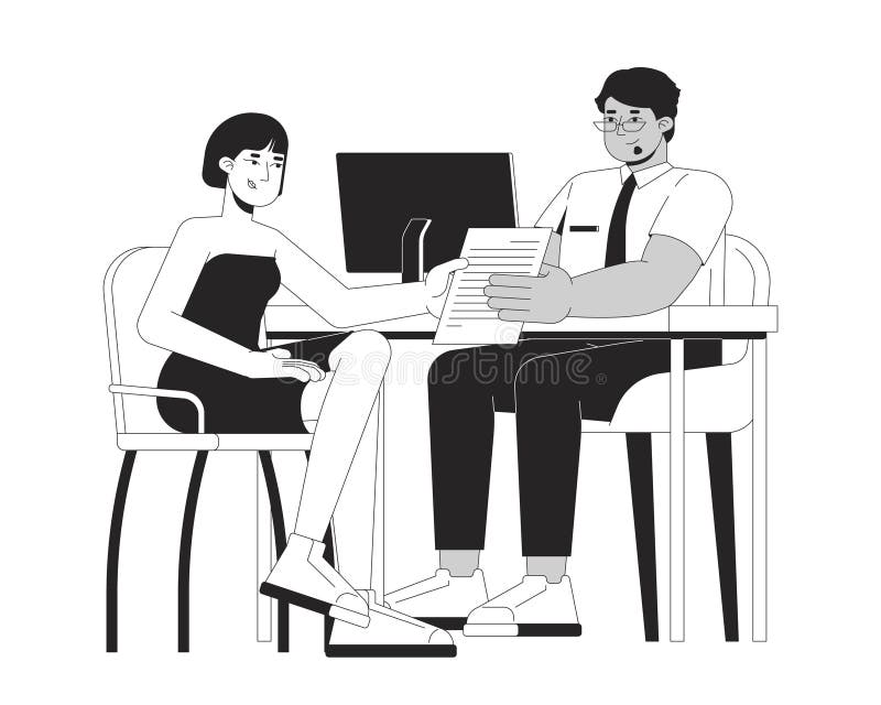 illustration dune personne consultant des documents