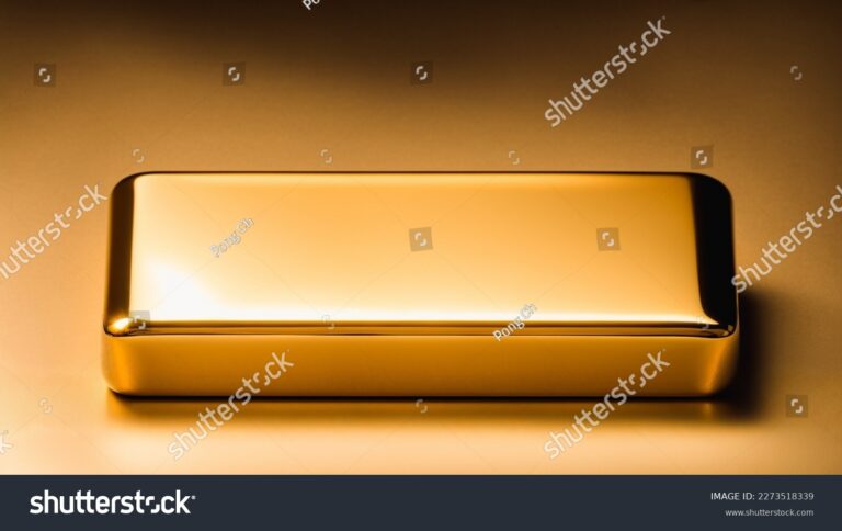 lingot dor sur un fond neutre elegant
