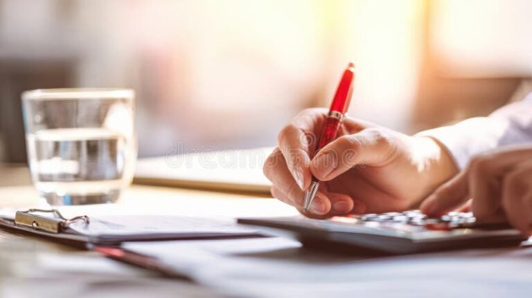 Comment effectuer une division à trois chiffres facilement 3 main tenant une calculatrice avec des chiffres