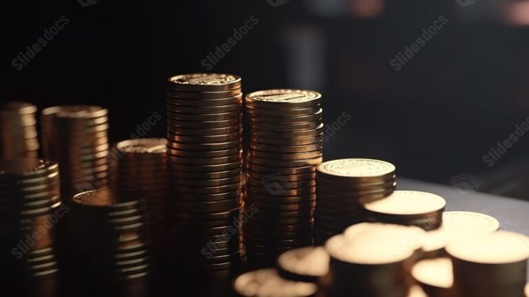 pieces dor brillantes sur un comptoir