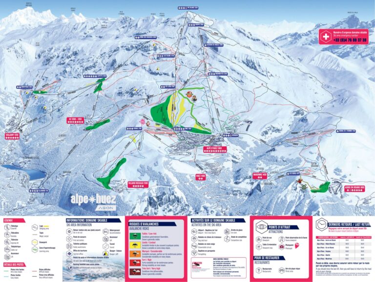 pistes de ski aux rousses enneigees