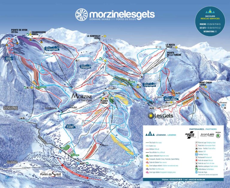 pistes de ski ensoleillees a les gets