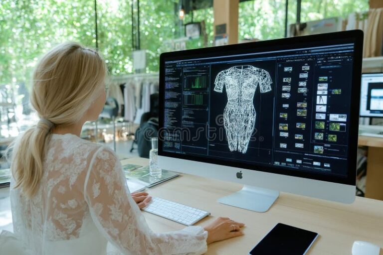 Comment créer une maquette de site web avec l'IA 30 un designer travaillant sur une maquette numerique