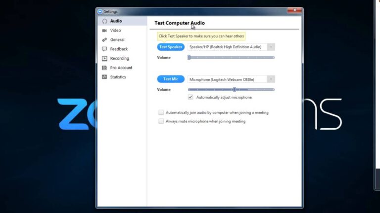 un utilisateur verifiant les parametres audio