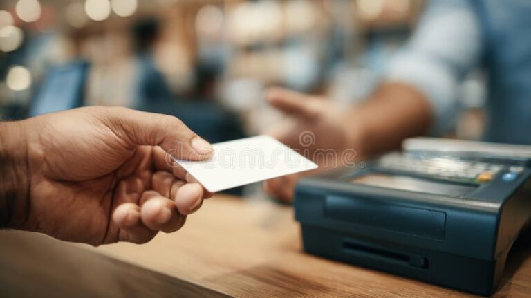 Comment alimenter votre compte Boursorama avec une carte bancaire 7 une main inserant une carte dans un guichet