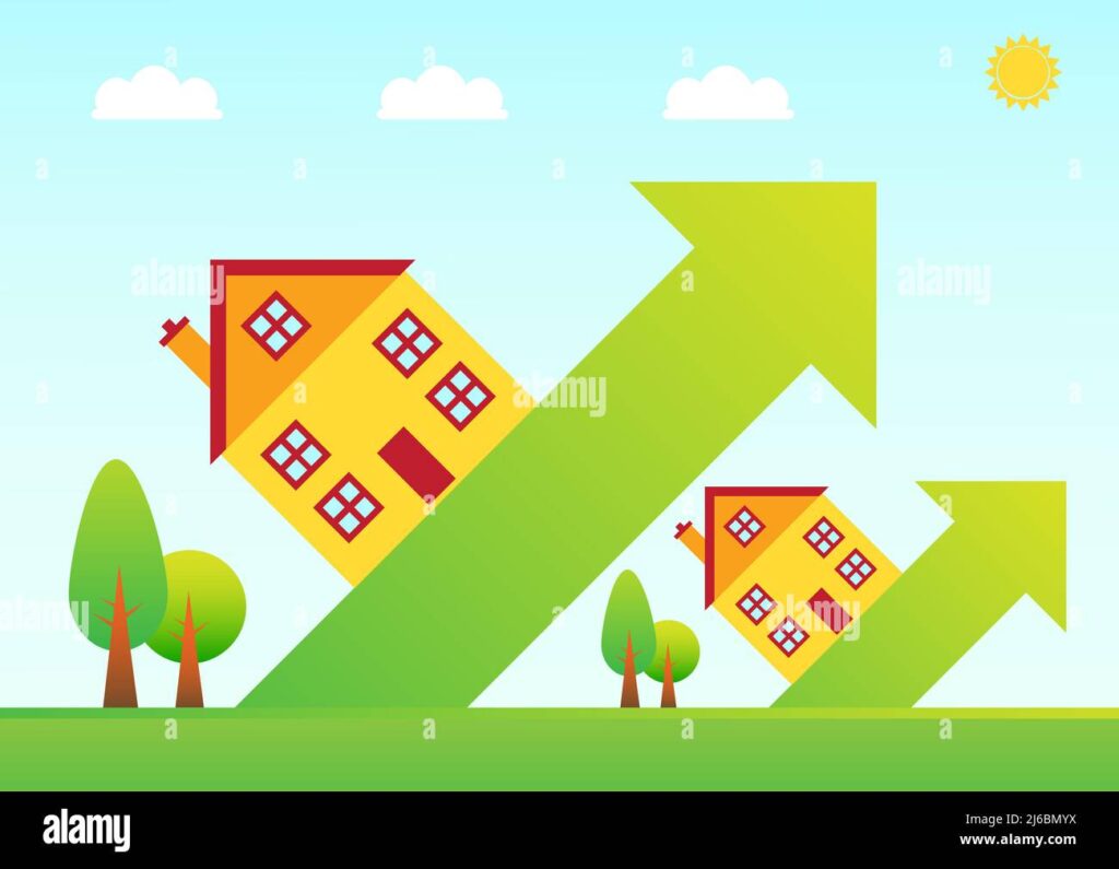 Comment déclarer une plus-value immobilière en toute simplicité 1 une maison avec une fleche montant