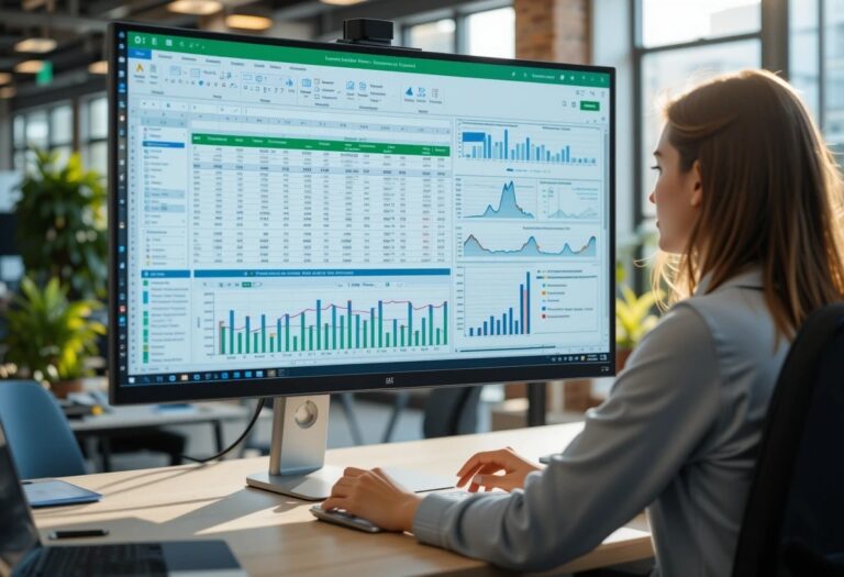 une personne utilisant excel pour analyser des donnees